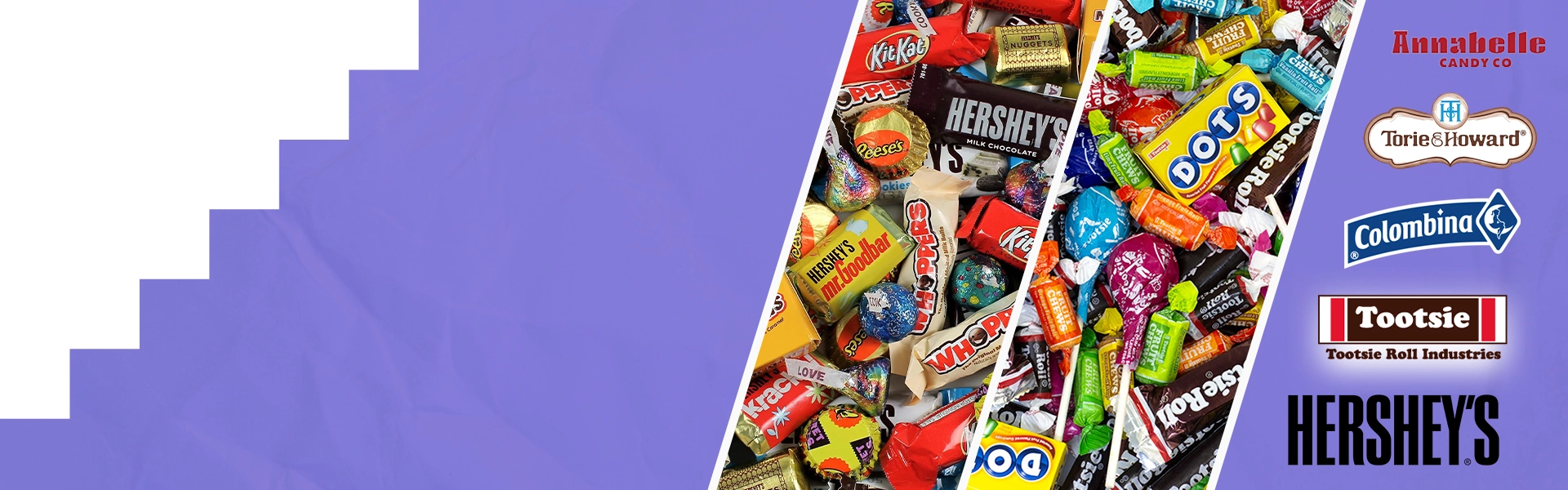 Choose from dozens of popular candy brands and candy manufacturers!