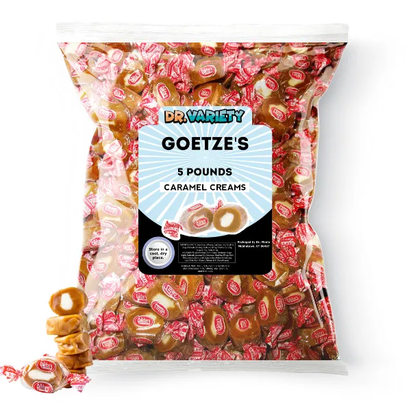 Goetzes Caramel Cream Bullseyes, 5lb Bulk - Goetze Candy