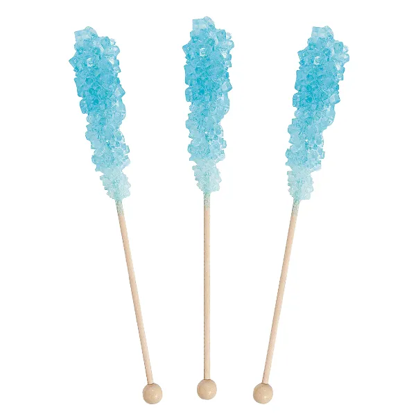 Light Blue Cotton Candy Crystal Candy on a Stick