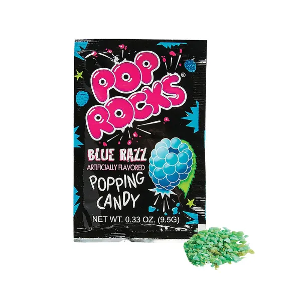 Blue Razz Pop Rocks - Blue Raspberry Flavored Popping Candy - Pop Rocks Candy