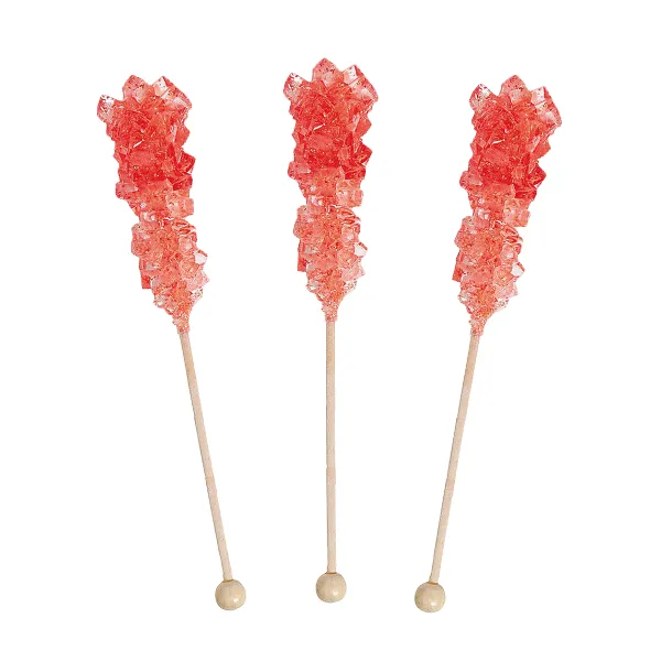 Rock Candy Stick 5.75 Inch Red Strawberry - 1ct